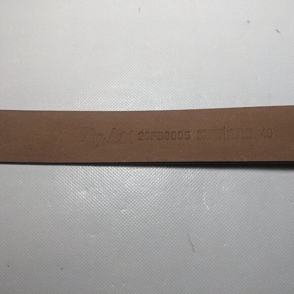 NEW- Size 40 Mens Flag Ltd. Belt Genuine Leather Beige - Picture 5 of 6